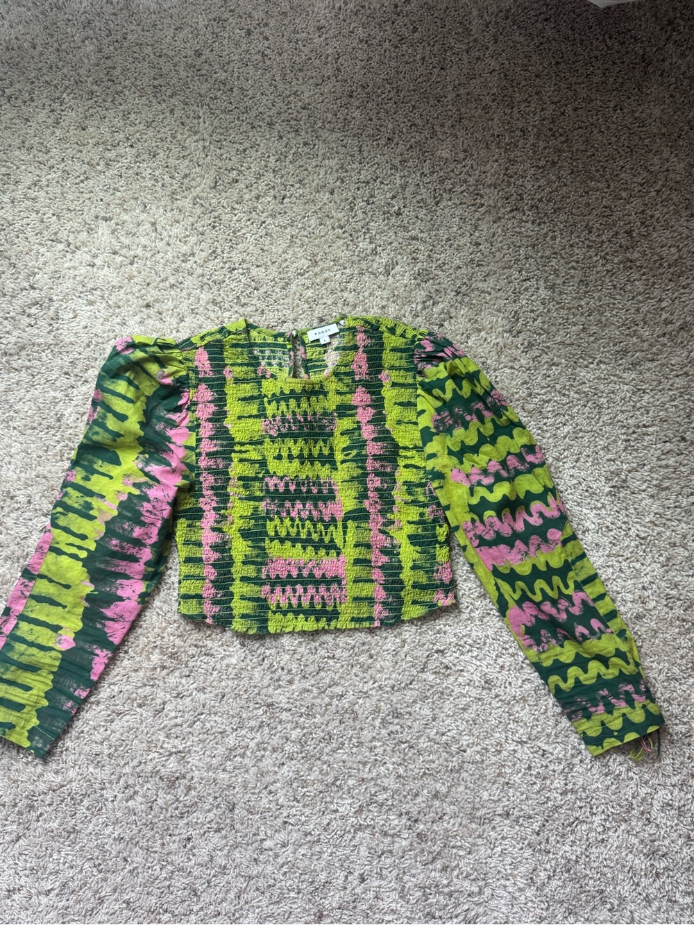 RHODE Green and Pink Top